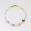 Pulsera de circón de color extremadamente pequeña y exquisita 2025 estilo popular de Internet hebilla de langosta de personalidad puerta este pulsera J730