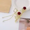 Pinza para el Cabello de Metal para Mujer, Pinza Tiburón de Lujo de Alta Gama, Pasador para Peinados Recogidos, Accesorio para el Cabello con Perlas para la Parte Trasera de la Cabeza