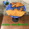 Mesa de Centro de Madeira Maciça para Comércio Transfronteiriço, Mesa de Resina Rio Simples e Criativa, Mesa de Centro Simples para Varanda e Sala de Estar, Mesinha de Chá, Mesa Redonda