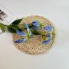 Lírio Artificial 3 Cabeças Lírio Chama Guirlanda de Alta Qualidade Lírio Decoração de Casa Restaurante Estúdio de Casamento Flor Decorativa