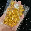 Venta al por mayor del fabricante Accesorios Decorativos de Lingote Pequeño de Cristal, Artesanías de Cristal Amarillo, Adornos DIY para Aumentar la Fortuna de Apertura de Festivales