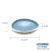 Plato para Bistec Occidental de Melamina Transfronterizo, Vajilla de Estilo Minimalista Nórdico, Plato Azul y Blanco Extra Grueso, Bol Grande, Extra Grueso y Duradero