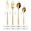 Dao Qi Tableware Estilo Coreano 304 Aço Inoxidável Faca e Garfo Colher Criativo Banhado A Ouro Ocidental Sobremesa Colher de Café Bife Faca e Garfo
