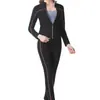 Ropa Moldeadora Transfronteriza, Pantalones de Cintura Alta Inductores de Sudoración para Reducir el Vientre, Conjunto de Ropa para Yoga, Traje Deportivo con Cremallera de Manga Larga para Sudar en el Gimnasio