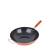 Olla Plana de Hierro Fino de Doble Capa para Uso Doméstico Wok Grueso para Gas 32cm Olla de Regalo