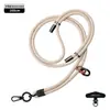 Nuevo cordón para teléfono móvil 6MM resistente para colgar en el cuello ajustable para exteriores anti-pérdida delicada cuerda trenzada para muñeca negra