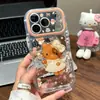 Funda para Teléfono Soporte Gatito Ángel Compatible con Apple 17 Phone iPhone 16 Pro Max Huawei Xiaomi Funda Arcoíris