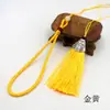 Colgante de Cuerda con Cuentas de Jade Sintético Borla de Boca de Pez Borla de Nudo Chino Accesorios para Colgar Decoración DIY
