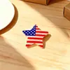 Pinza para el Cabello con Bandera Americana Transfronteriza, Pasador con Forma de Corazón y Estrella para el Día de la Independencia, Pinza de Tiburón para Recogido en la Parte Trasera de la Cabeza, Accesorio para el Cabello Festivo