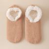 Sapatos e meias meias de lã de cordeiro meias de inverno forradas com fleece espessadas meias para dormir meias antiderrapantes de silicone para o chão meias aquecedoras para os pés