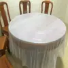 Manteles desechables engrosados, 10-100 piezas, manteles de plástico redondos y cuadrados para uso en hotel, boda y banquete, impermeables y resistentes al aceite