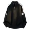 Suéter de cuello alto con media cremallera para niños y adolescentes, estilo nuevo para otoño e invierno, para estudiantes de secundaria y preparatoria, capa base de punto, ropa de hombre de moda