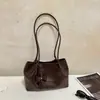 Cross2026 Inverno Novo Retrô Grande Capacidade Bolsa Tote Estilo Preguiçoso Feminina Casual para o Dia a Dia Bolsa de Ombro Único Estilo Balde