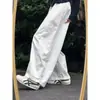 Pantalones de Pierna Recta Holgados de Cintura Alta de Estilo Japonés para Primavera y Verano 2026 Pantalones Casuales Adelgazantes Diseño Holgado Pantalones de Pierna Ancha de Algodón Titanio