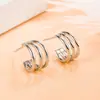 Aretes Personalizados de Línea de Tres Arcos para Mujer, Nuevos Aretes Estilo Minimalista 2022, Diseño de Nicho con un Toque de Alta Gama