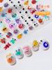 Pegatinas decorativas para uñas con diseño divertido de Jelly Bean, con diseño de pequeño monstruo tridimensional, cinta adhesiva de caramelo, venta al por mayor