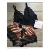 Pijama de Princesa de Tirantes de Seda para Damas Europeas y Americanas Sexy Tentación Conjunto de Dos Piezas Ropa Interior Camisón Ropa para el Hogar
