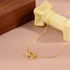 Colar de três anéis retrô retrô de estilo coreano Corrente de clavícula feminina de nicho simples estilo francês elegante personalizado joalheria celebrante da Internet