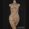 Moda Cruzada Europeia e Americana Masculina Multicamadas Super Brilhante Metal Borla Strass Corrente Corporal Sexy Boate Colete Corrente no Peito