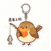 Pingente Chaveiro Acrílico Pisco-de-peito-ruivo Europeu Desenho Animado Criativo Presente Decoração de Mochila Mercadoria de Anime Transfronteiriça