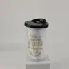 Suministro Directo de Fábrica Revestimiento Interior con Forma de Diamante Tapa de Empuje Creativa Transparente de Colores Vaso para Bebidas Jugos para Estudiantes Jóvenes
