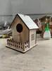 Al por mayor casa de pájaros de madera nueva creativa pastoral al aire libre nido de pájaro loro villa-estilo comedero de pájaros decoración de patio
