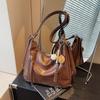 Bolsa Xadrez de Grande Capacidade para Mulheres 2026 Bolsa Tote Retrô Versátil de Ombro e Mochila Marca Coreana de Nicho de Alto Valor