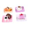 Accesorios de Resina DIY Bandeja de Pan de Color Sólido Simulado 1:12 Accesorios de Juguete de Comida Miniatura para Casa de Muñecas