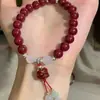 Nuevo Pulsera de Abalorios Retro Estilo Chino Danza del León, Pulsera Roja Sonora Exquisita de Gama Alta de Nicho para el Año de Nacimiento