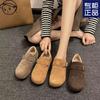 Sapatos Femininos Quentes e Confortáveis Versáteis da Moda Estilo Coreano 2025 Inverno Nova Moda Plush Espessado Casuais Sapatos de Algodão Femininos