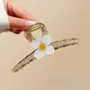 Elegante pinza de garra floral para peinado semi-recogido, nuevo modelo 2026 para mujer, pinza de tiburón de tamaño mediano para la parte trasera de la cabeza, accesorio para el cabello