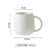 Caneca de Cerâmica 480ml Grande Capacidade Cor Sólida Casa Escritório Resistente ao Calor Xícara de Café Estilo Ins Café da Manhã Caneca de Barriga Grande