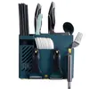 Soporte para Palillos de Hogar Caja de Almacenamiento para Vajilla Soporte para Cuchillos Cocina Multifuncional Jaula para Palillos Estante de Secado Montado en la Pared