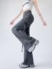 Pantalones de pierna ancha tipo bocina de herramientas de secado rápido para mujer, diseño delgado de verano, cintura alta, holgados, combinan con todo, adelgazantes, deportivos, casuales