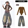 Ropa para Niñas de Jazz Danza Urbana de Moda Trajes de Presentación de Street Dance para Niños Estilo Dulce y Fresco para Grupos de Niñas Disfraces de Presentación de Baile para Niños
