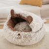 Nido de Gato para Otoño e Invierno, Saco de Dormir Cálido Totalmente Cerrado para Gatos, Brindando una Sensación de Seguridad, Cama para Perro Mascota