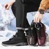 Zapatos de Algodón para Hombre de Invierno, Zapatos Casuales de Moda, Zapatos de Papá, A prueba de Viento, Impermeables, A prueba de Nieve, Botas de Algodón, Forradas de Felpa, Engrosadas, Botas de Nieve Calientes