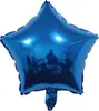 Globo de película de aluminio de estrella de cinco puntas de 18 pulgadas fiesta de cumpleaños boda Fiesta de los Cien Días centro comercial diseño globo de papel de aluminio al por mayor estrella de cinco puntas