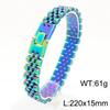Pulsera de moda coreana simple chapado al vacío 5 baht 10mm pulsera ajustable de acero de titanio para hombre pulsera de pareja