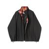 Chaqueta a cuadros de marca de moda con cuello vertical de pájaro carpintero para mujer, nueva chaqueta informal holgada de primavera y otoño de 2025 para parejas.