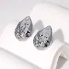 Pendientes de Acero Inoxidable Transfronterizos Nuevos Europeos y Americanos para Mujer, Exquisitos, Modernos, de Gama Alta, Lujo Ligero, Acero de Titanio Antidesvanecimiento Pendientes al por Mayor