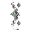 Venta al por Mayor de Calcomanías de Tatuaje Pequeñas y Frescas Duraderas Coreanas Harajuku Tatuaje Flor Azul y Blanca Dibujos Animados Letras Calcomanías de Tatuaje Sexy