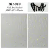 Adesivos de Corrente Estrela de Quatro Pontas para Unhas Planos Simples Versáteis Corrente Estrela de Quatro Pontas Adesivos de Arte para Unhas Acessórios DH919