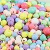 Cuentas Redondas de Color Sólido Acrílico para Niños DIY Hecho a Mano Material para Abalorios Cuentas de Color Primavera Cuentas de Color Caramelo Cuentas Dispersas Venta al por Mayor