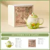 Juego de Té Factory Flower Whisper Cerámica Kung Fu Juego de Té Gama Alta Gaiwan Blanco Mineral Tetera Personal y Taza de Degustación