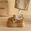 Zapatos Birkenstock Retro Dulces de Suela Gruesa con Tacón Blanco de Almohada para Aumentar la Altura, Nuevo Modelo de Primavera 2026, Versátiles y Adecuados para Faldas