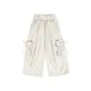 Bolsillo con Lazo Ropa Infantil Bola de Arroz Pegajoso Overol para Niñas al Aire Libre Pantalones Anchos Rectos Infantiles de Moda Otoño 2026