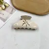 Nuevo Clip de Garra de Acetato con Pedrería Estilo Coreano Color Sólido Simple Moda Clip para Moño en la Parte Posterior de la Cabeza Accesorio Versátil para el Cabello para Mujeres
