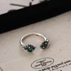 Anillo de Ojo Grande para Mujer con Pestañas Curvadas, Estilo Vintage, Moderno y Único, Nuevo Anillo Abierto Ajustable, Anillo para Dedo Índice, de Moda
