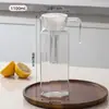 Chaleira de Água Fria em Acrílico Plástico PC Chaleira de Água Octogonal Transparente Chaleira de Água Fria Grande Capacidade Simples Chaleira de Água para Suco Venda por Atacado